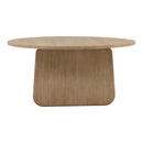 Bondi round acacia dining table, side profile