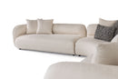 Brayton Off-White Fabric Sectional Sofa