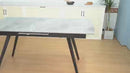 Lucia Extendable Stone Top Metal Leg Dining Table