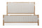 Furano Upholstered Panel Bed in Ginger and Brun Boucle