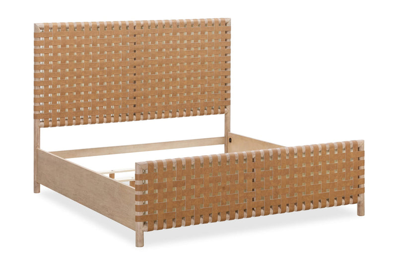 Dorsey Woven Panel Bed in Granola and Ginger