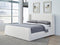 Presley Upholstered Wingback Platform Bed in Cottage Cheese Boucle