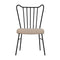 Boundary Chair, Metal Frame W/Linen Fabric