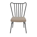 Boundary Chair, Metal Frame W/Linen Fabric