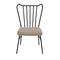 Boundary Chair, Metal Frame W/Linen Fabric