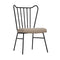 Boundary Chair, Metal Frame W/Linen Fabric