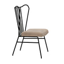 Boundary Chair, Metal Frame W/Linen Fabric