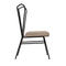 Boundary Chair, Metal Frame W/Linen Fabric