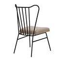 Boundary Chair, Metal Frame W/Linen Fabric