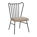 Boundary Chair, Metal Frame W/Linen Fabric