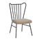 Boundary Chair, Metal Frame W/Linen Fabric