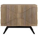 Illusion Single Sideboard with Steel Base, Bleached Walnut