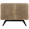 Illusion Single Sideboard with Steel Base, Bleached Walnut