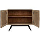Illusion Single Sideboard with Steel Base, Bleached Walnut