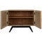 Illusion Single Sideboard with Steel Base, Bleached Walnut