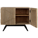Illusion Single Sideboard with Steel Base, Bleached Walnut