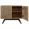 Illusion Single Sideboard with Steel Base, Bleached Walnut