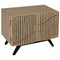 Illusion Single Sideboard with Steel Base, Bleached Walnut