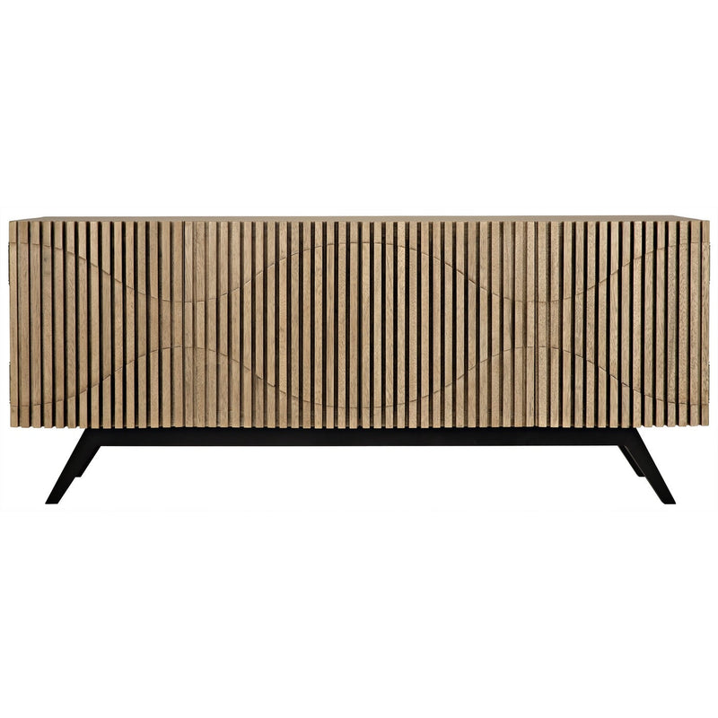 Illusion Sideboard with Steel Base, Bleached Walnut