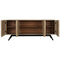 Illusion Sideboard with Steel Base, Bleached Walnut