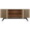 Illusion Sideboard with Steel Base, Bleached Walnut