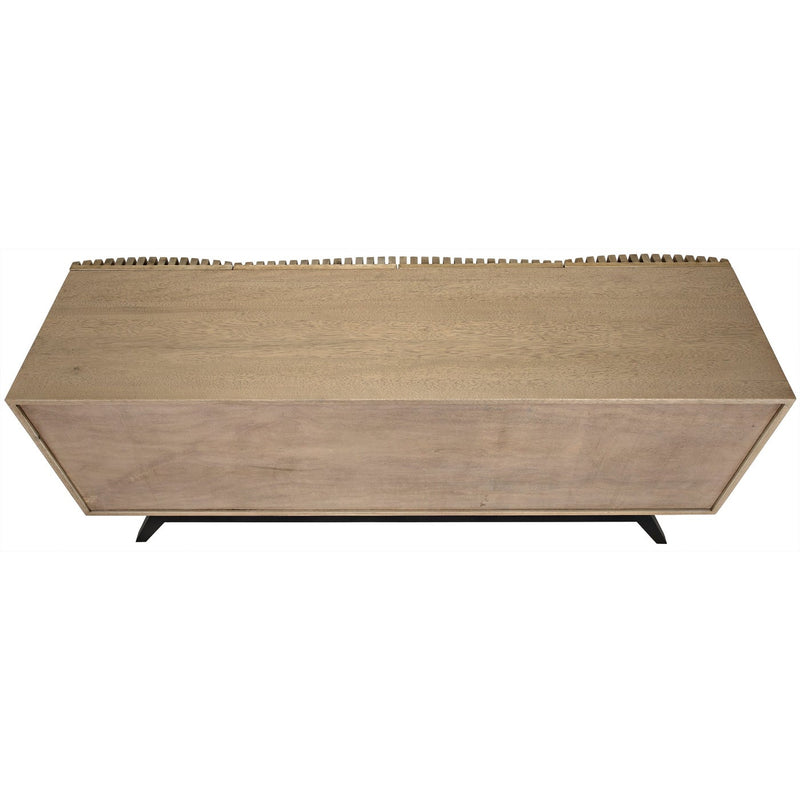 Illusion Sideboard with Steel Base, Bleached Walnut