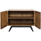 Illusion Single Sideboard with Steel Base, Dark Walnut