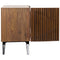 Illusion Single Sideboard with Steel Base, Dark Walnut