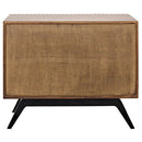 Illusion Single Sideboard with Steel Base, Dark Walnut