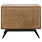 Illusion Single Sideboard with Steel Base, Dark Walnut