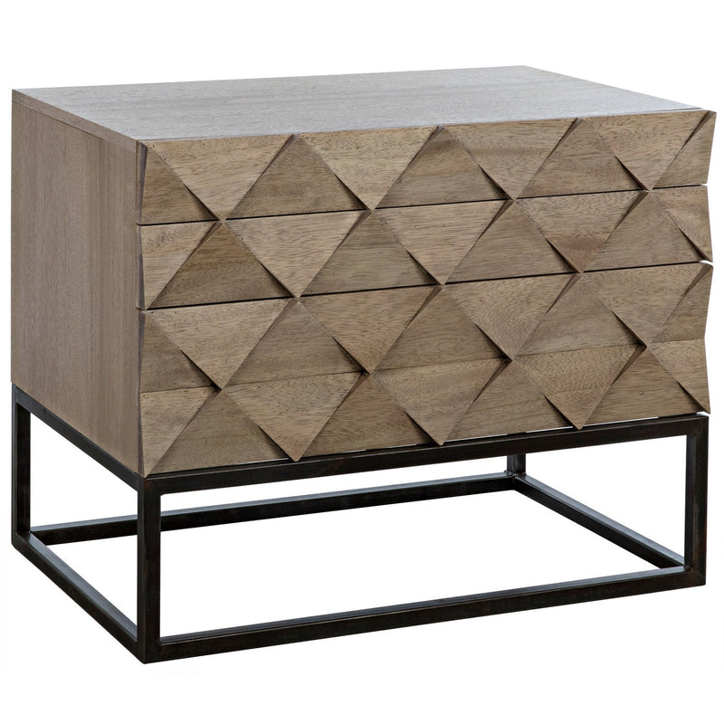 Draco Sideboard with Steel Stand, Washed Walnut