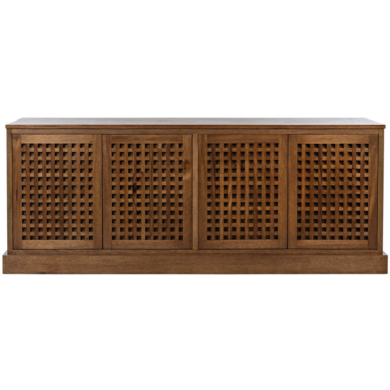 Genti 4 Door Sideboard, Dark Walnut