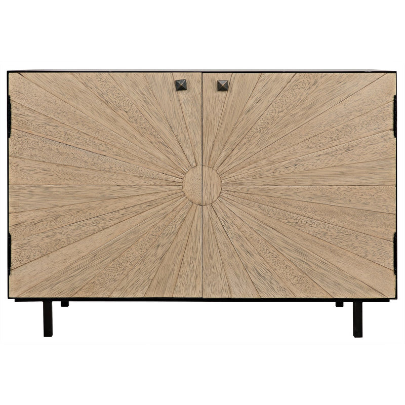 Ray Sideboard with Steel Box, Bleached Walnut