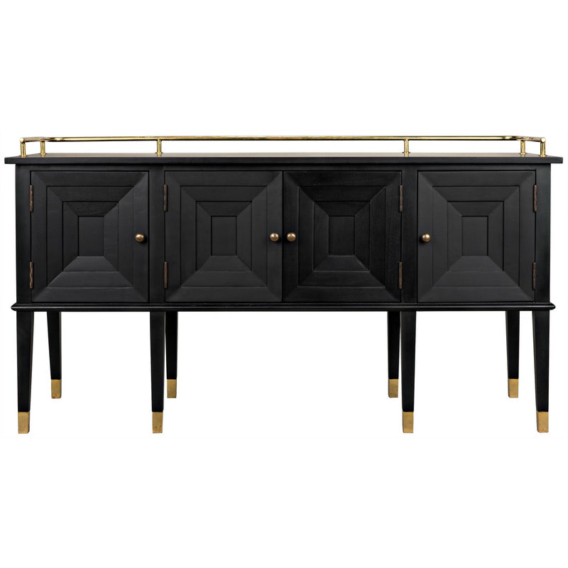 Conveni Sideboard with Brass Detail, Charcoal