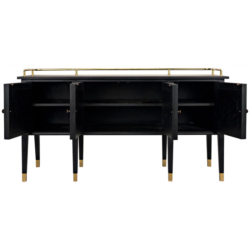 Conveni Sideboard with Brass Detail, Charcoal