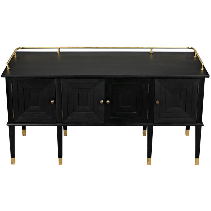 Conveni Sideboard with Brass Detail, Charcoal