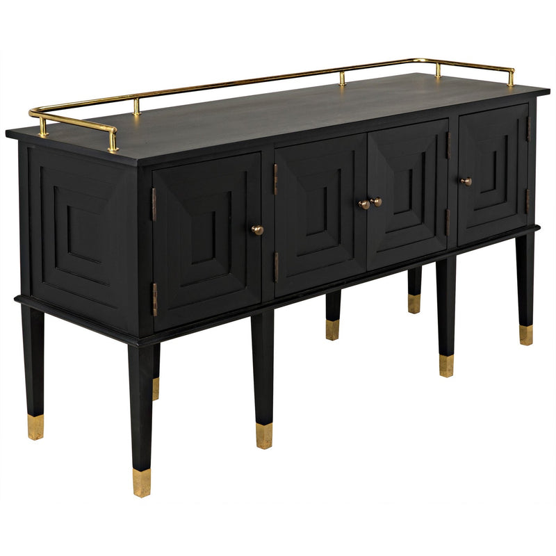 Conveni Sideboard with Brass Detail, Charcoal