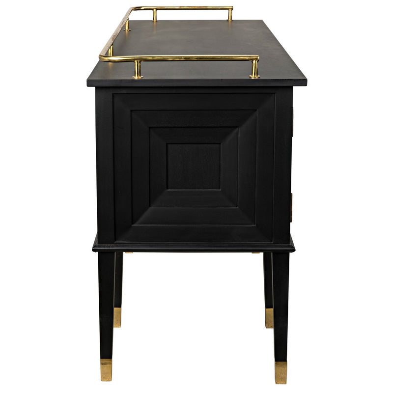 Conveni Sideboard with Brass Detail, Charcoal