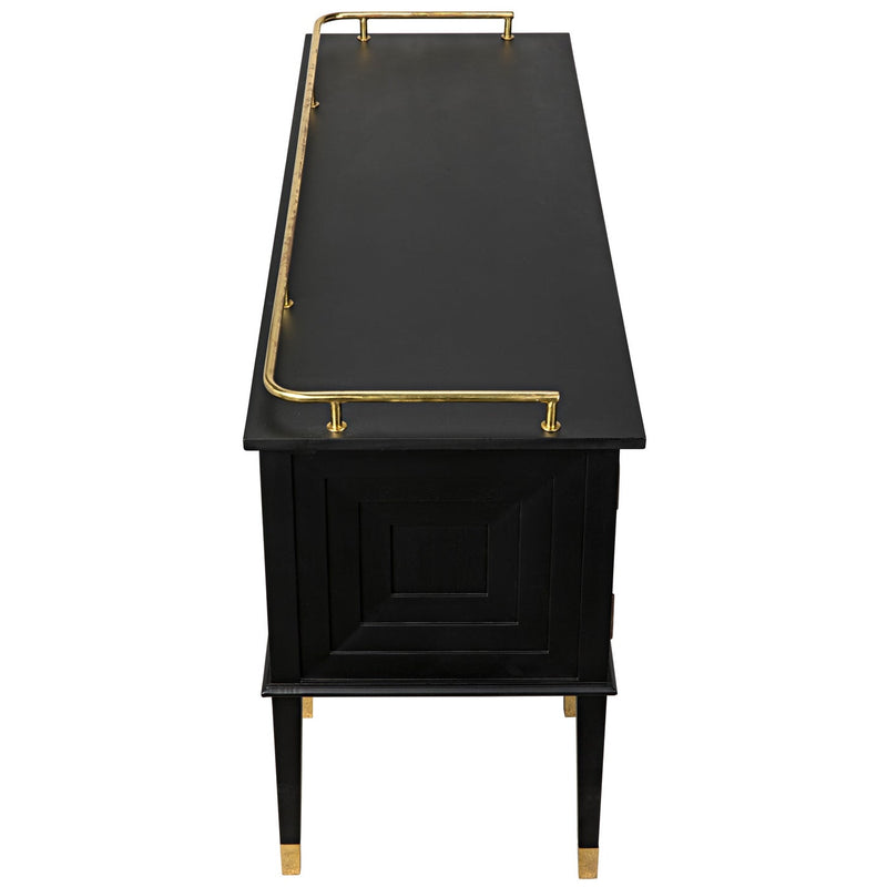 Conveni Sideboard with Brass Detail, Charcoal