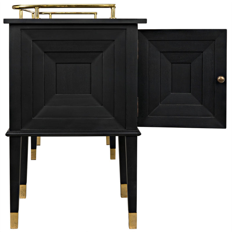 Conveni Sideboard with Brass Detail, Charcoal