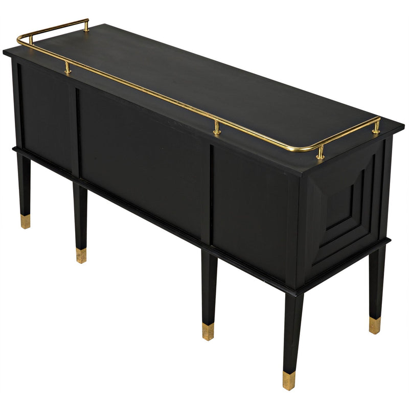 Conveni Sideboard with Brass Detail, Charcoal