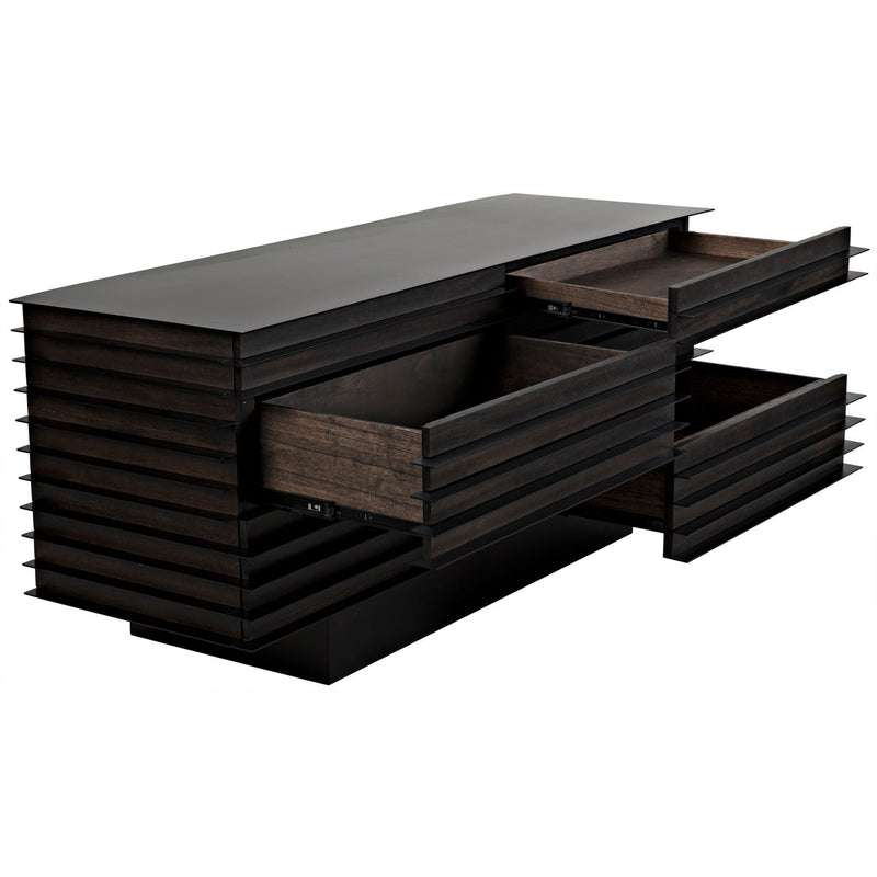 Elevation Sideboard, Ebony Walnut with Steel