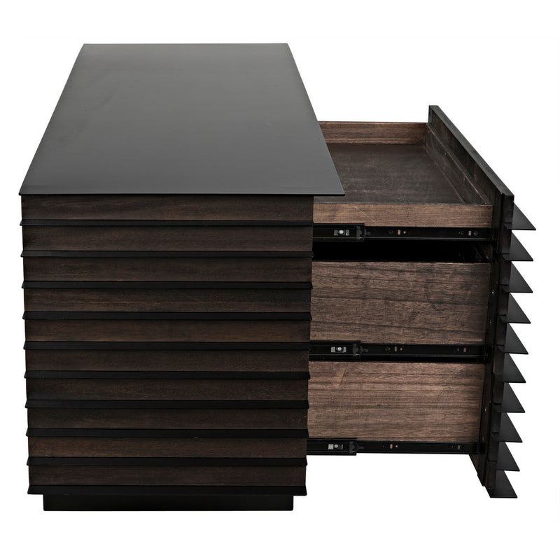 Elevation Sideboard, Ebony Walnut with Steel