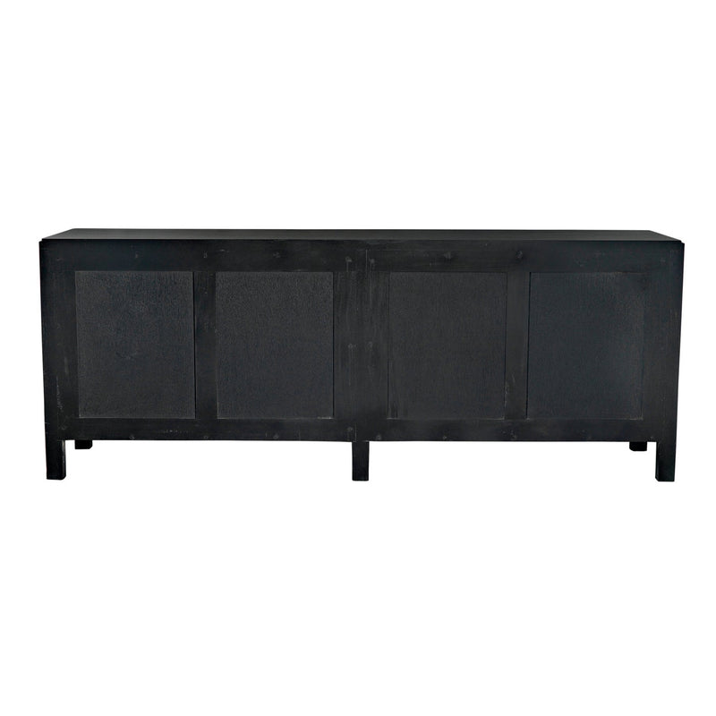 Weston Sideboard, Hand Rubbed Black with Light Brown Trim