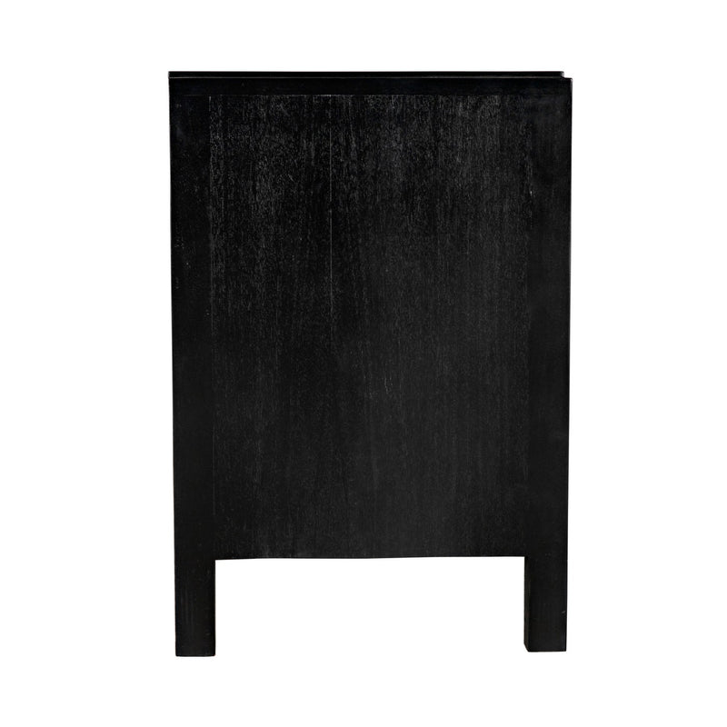 Weston Sideboard, Hand Rubbed Black with Light Brown Trim