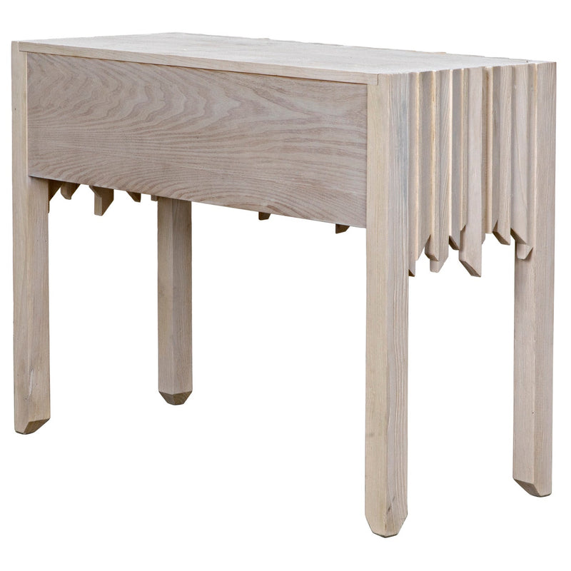 Desdemona Sideboard with 2 Drawer, Bleached Elm