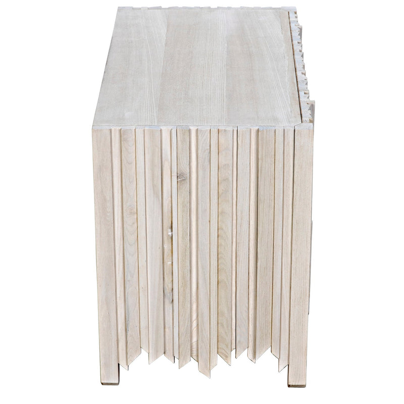 Desdemona 3 Drawer Chest, Bleached Elm