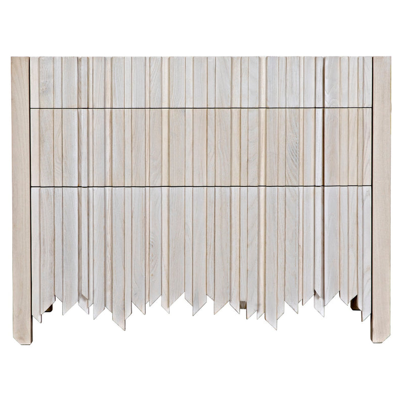 Desdemona 3 Drawer Chest, Bleached Elm