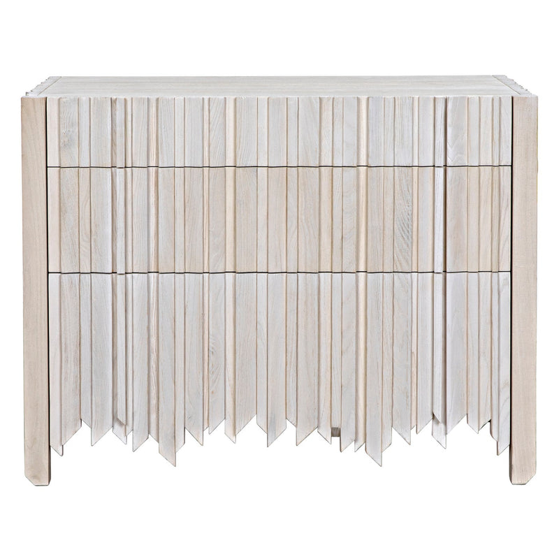 Desdemona 3 Drawer Chest, Bleached Elm