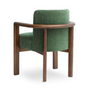 Irma forest green dining chair solid wood frame back view
